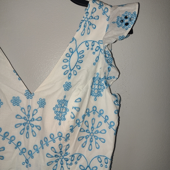 Lilly Pulitzer $328 Lillyanne Neon Turquoise Oasis Tie Back Midi Dress - Picture 6 of 17